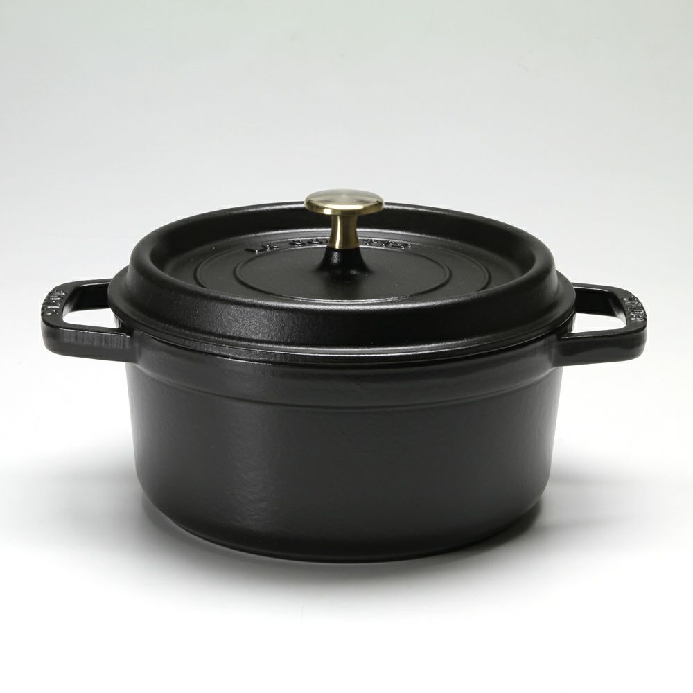 ストウブ（staub） ピコ・ココット ラウンド 22cm／2.6L ブラック