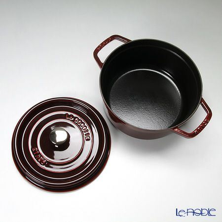 ストウブ（staub） ピコ・ココット ラウンド 22cm／2.6L グレナディンレッド