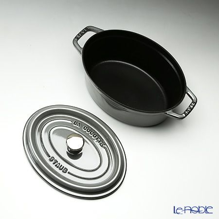 ストウブ（staub） ピコ・ココット オーバル 23cm／2.35L グレー