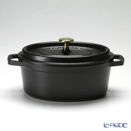 ストウブ（staub） ピコ・ココット オーバル 23cm／2.35L ブラック