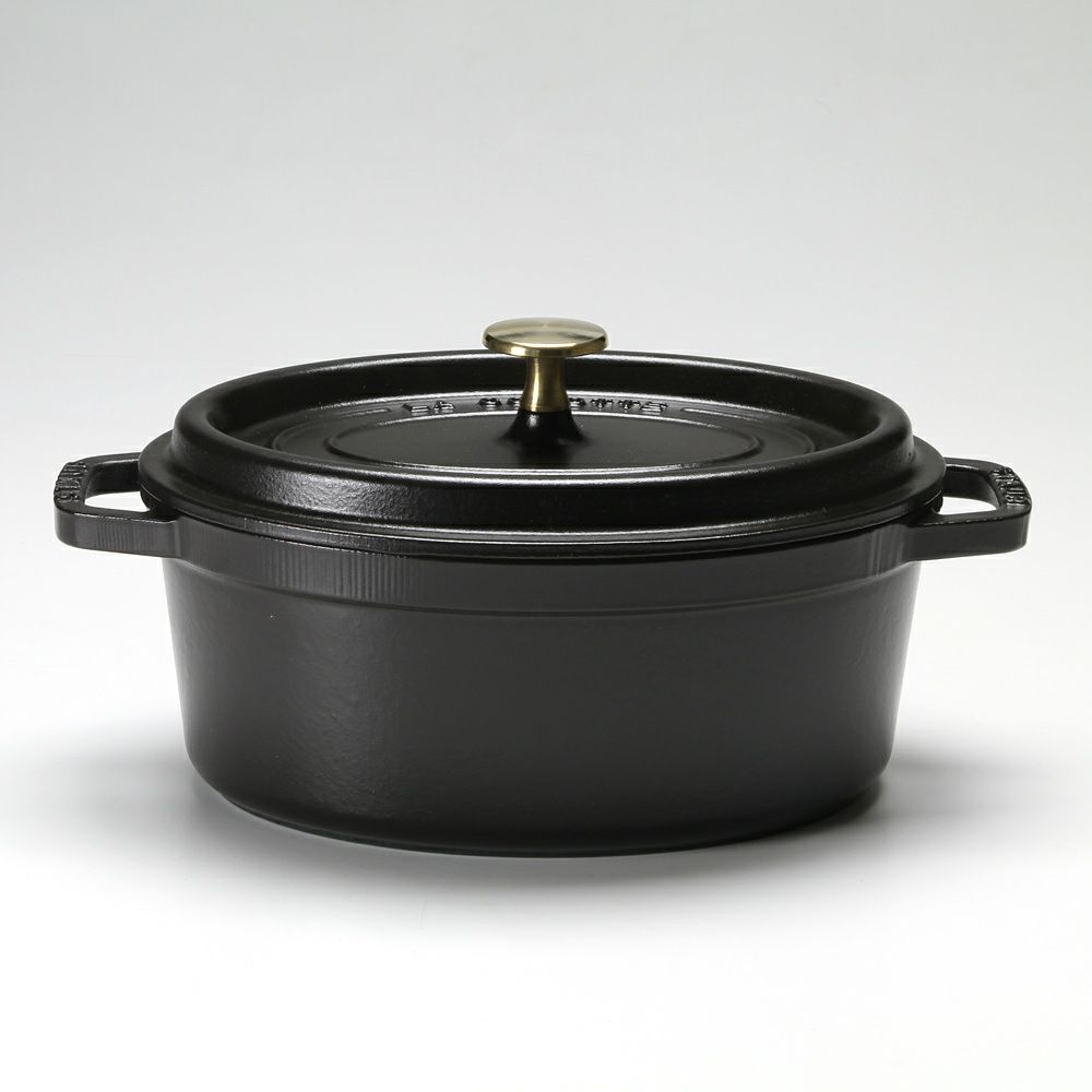 ストウブ（staub） ピコ・ココット オーバル 23cm／2.35L ブラック