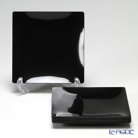 ソリア（solia） プレートコレクション フルイドプレート 16cm ブラック PL20233FF 10枚入