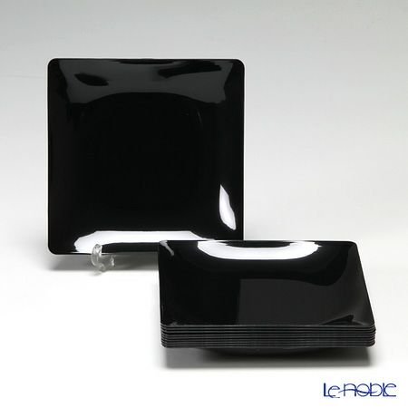 ソリア（solia） プレートコレクション フルイドプレート 11cm ブラック PL20243FF 10枚入