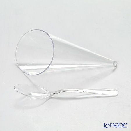 ソリア（solia） パーティー プチコーン12個＆スプーン12個＆スタンド付パーティセット クリア PJ00124