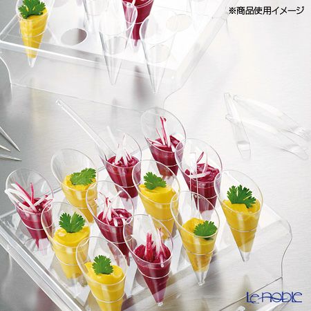 ソリア（solia） パーティー プチコーン12個＆スプーン12個＆スタンド付パーティセット クリア PJ00124