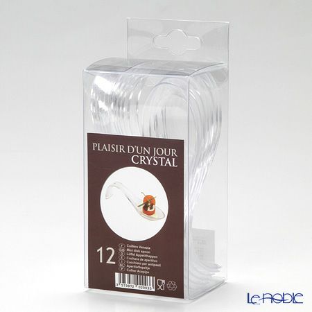 ソリア（solia） パーティー カーブハンドルスプーン クリア FF02003 12個入