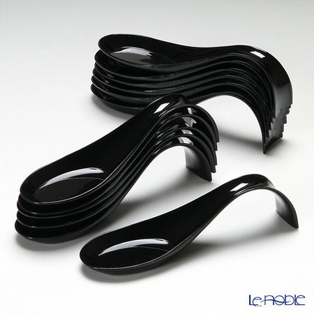 ソリア（solia） パーティー カーブハンドルスプーン ブラック FF02016 12個入