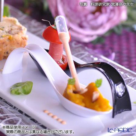 ソリア（solia） パーティー カーブハンドルスプーン ブラック FF02016 12個入