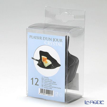 ソリア（solia） パーティー リーフプレート ブラック F02017 12個入