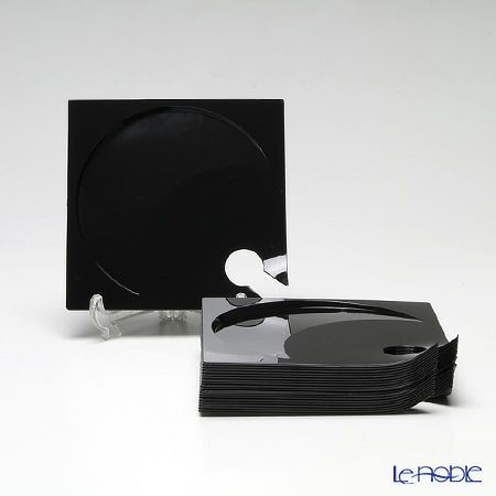 ソリア（solia） プレートコレクション マンタパーティープレート 14×14cm ブラック 20枚入