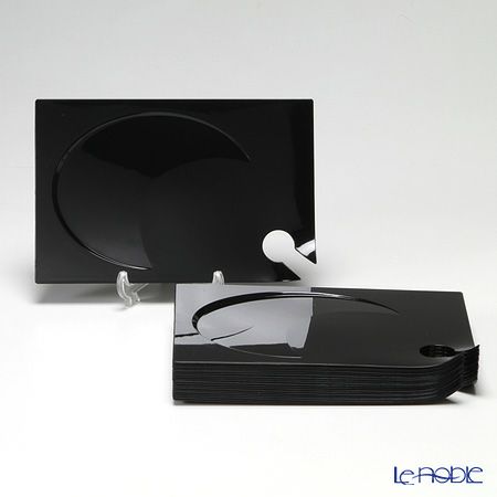 ソリア（solia） プレートコレクション マンタパーティープレート 14×21cm ブラック 20枚入