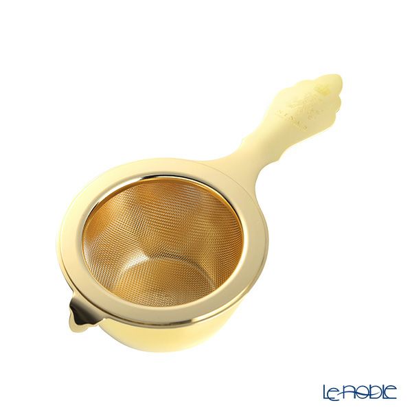 ニナス オリジナル マリーアントワネット クイーンズ ゴールドコレクション ティーストレーナー＆受け皿 ステンレス製 24金メッキ