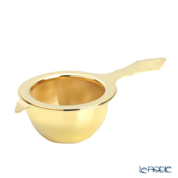 ニナス オリジナル マリーアントワネット クイーンズ ゴールドコレクション ティーストレーナー＆受け皿 ステンレス製 24金メッキ