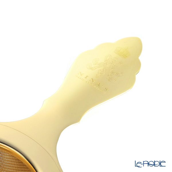 ニナス オリジナル マリーアントワネット クイーンズ ゴールドコレクション ティーストレーナー＆受け皿 ステンレス製 24金メッキ