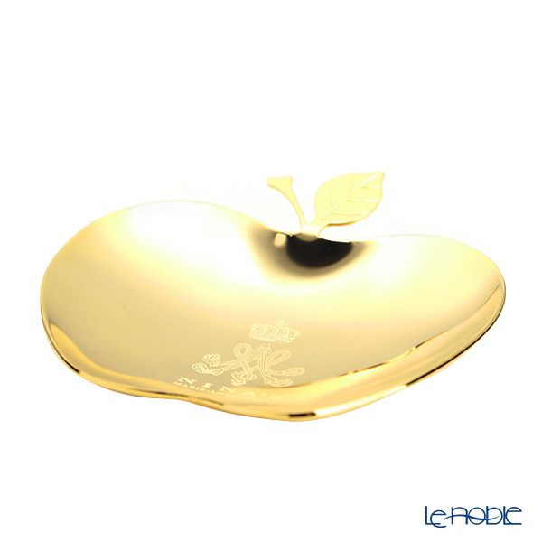 ニナス オリジナル マリーアントワネット クイーンズ ゴールドコレクション アップル（りんご）型 ミニトレイ 9cm ステンレス製 24金メッキ