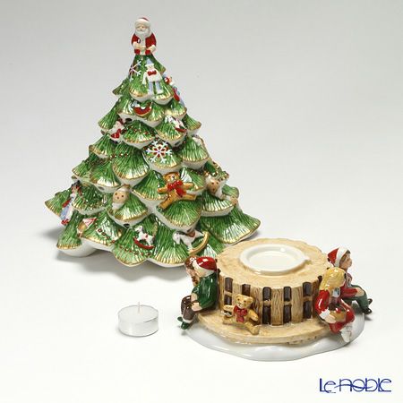 ビレロイ＆ボッホ（Villeroy＆Boch） クリスマストイズメモリー クリスマスツリーウィズチルドレン （オルゴール付キャンドルホルダー）