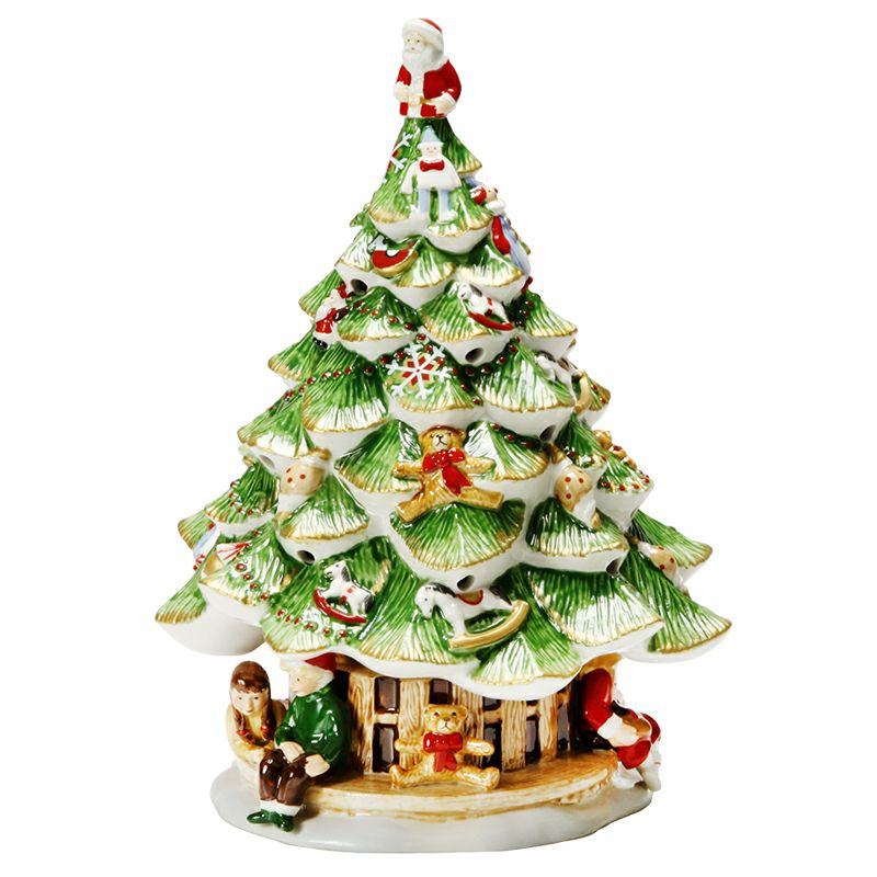ビレロイ＆ボッホ（Villeroy＆Boch） クリスマストイズメモリー クリスマスツリーウィズチルドレン （オルゴール付キャンドルホルダー）
