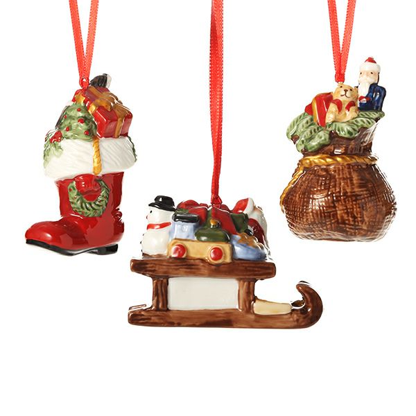 ビレロイ＆ボッホ（Villeroy＆Boch） ノスタルジックオーナメント オーナメント3点セット 6685