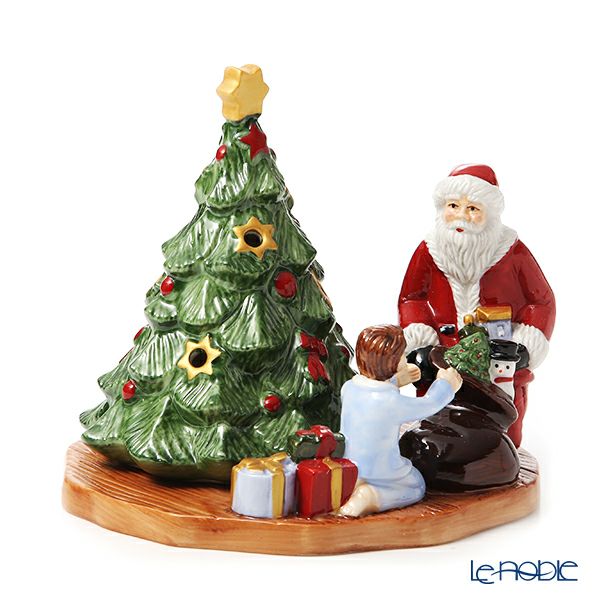 ビレロイ＆ボッホ（Villeroy＆Boch） クリスマストイズ キャンドルホルダー サンタウィズガール 14cm 6640
