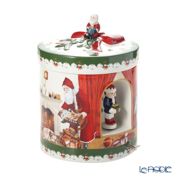 ビレロイ＆ボッホ（Villeroy＆Boch）クリスマストイズ キャンドルボックス オルゴール付 サンタ ラウンド 6692