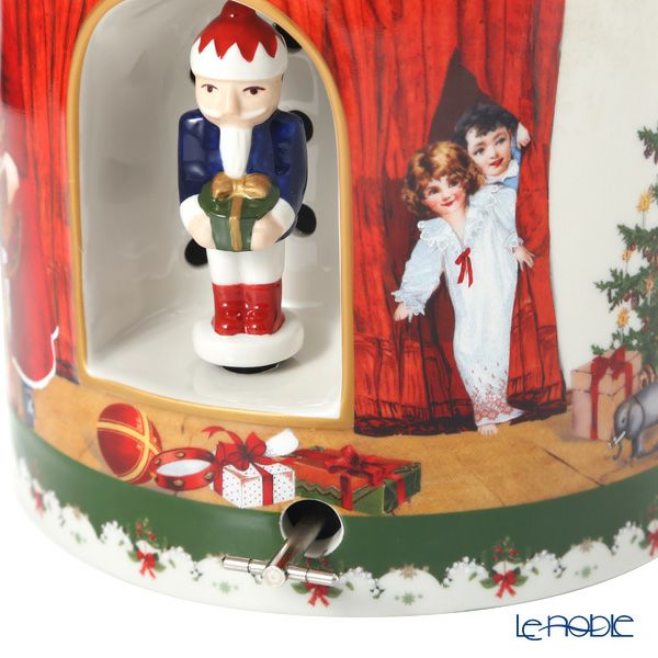 ビレロイ＆ボッホ（Villeroy＆Boch）クリスマストイズ キャンドルボックス オルゴール付 サンタ ラウンド 6692