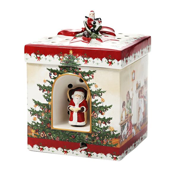 ビレロイ＆ボッホ（Villeroy＆Boch）クリスマストイズ キャンドルボックス 子供たちのクリスマスパーティ オルゴール付 17×17×21.5cm 6693