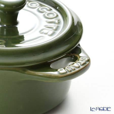 ストウブ（staub） ココットラウンド（セラミック製） 10cm／200ml バジルグリーン