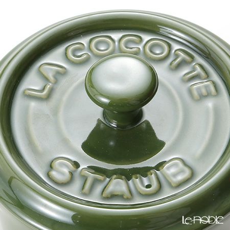 ストウブ（staub） ココットラウンド（セラミック製） 10cm／200ml バジルグリーン