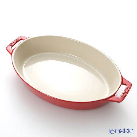 ストウブ（staub） オーバルディッシュ（セラミック製） 29cm／2.2L チェリー