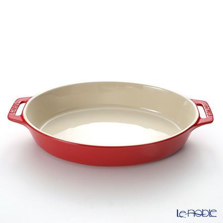ストウブ（staub） オーバルディッシュ（セラミック製） 29cm／2.2L チェリー