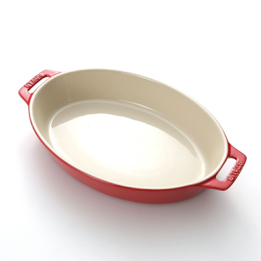 ストウブ（staub） オーバルディッシュ（セラミック製） 29cm／2.2L チェリー