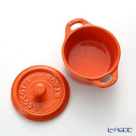 ストウブ（staub） ココットラウンド（セラミック製） 10cm／200ml オレンジ