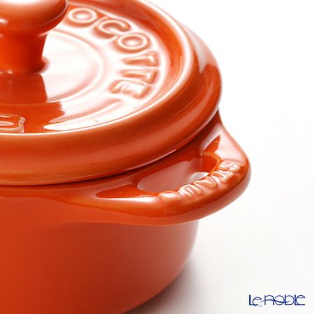 ストウブ（staub） ココットラウンド（セラミック製） 10cm／200ml オレンジ