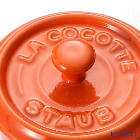 ストウブ（staub） ココットラウンド（セラミック製） 10cm／200ml オレンジ