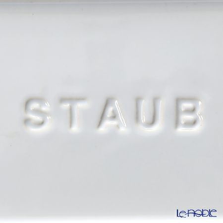 ストウブ（staub） レクタンギュラーディッシュ（セラミック製） 14×11cm／400ml ホワイト