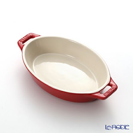 ストウブ（staub） オーバルディッシュ（セラミック製） 17cm／400ml チェリー