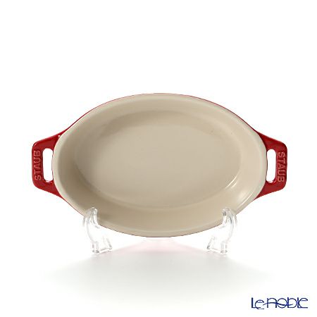ストウブ（staub） オーバルディッシュ（セラミック製） 17cm／400ml チェリー