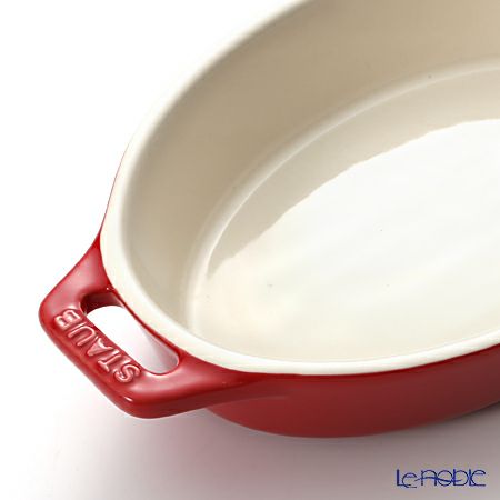 ストウブ（staub） オーバルディッシュ（セラミック製） 17cm／400ml チェリー