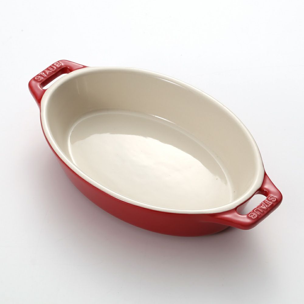 ストウブ（staub） オーバルディッシュ（セラミック製） 17cm／400ml チェリー
