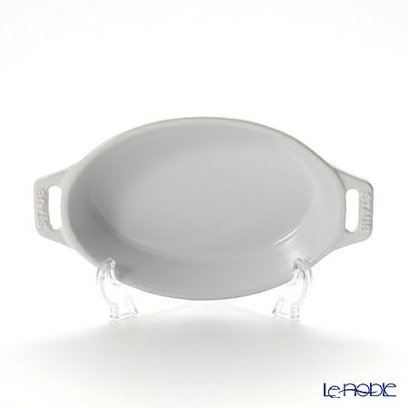 ストウブ（staub） オーバルディッシュ（セラミック製） 17cm／400ml ホワイト