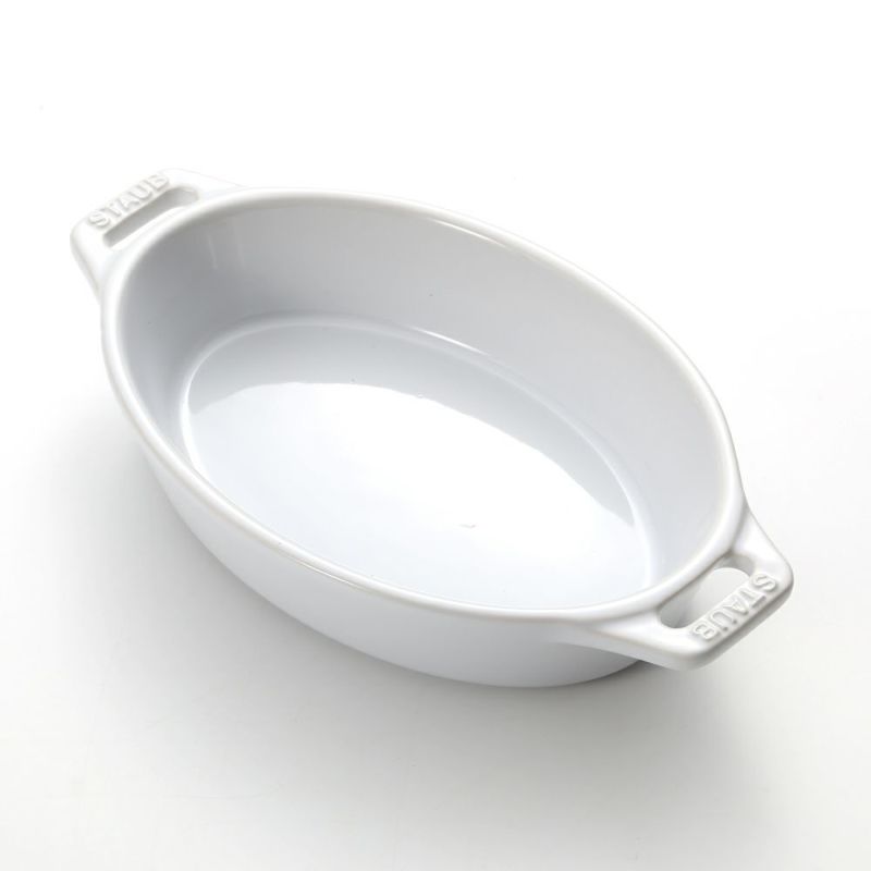ストウブ（staub） オーバルディッシュ（セラミック製） 17cm／400ml ホワイト