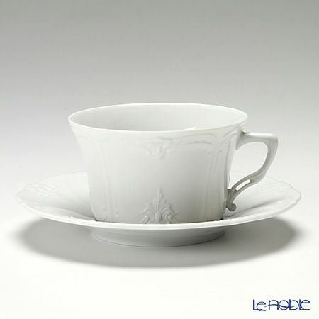 フッチェンロイター（HUTSCHEN REUTHER） バロネスホワイト ティーカップ＆ソーサー 220ml