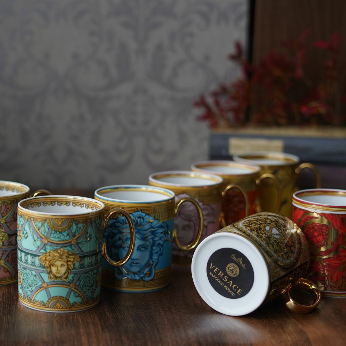 ローゼンタール ヴェルサーチェ／ヴェルサーチ VERSACE メドゥーサ アンプリファイド マグカップ ブルー 300ml