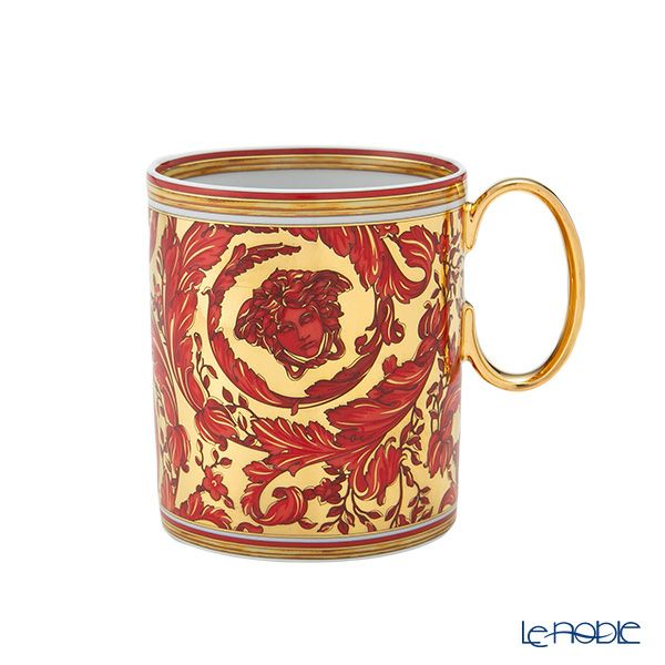 ローゼンタール ヴェルサーチェ／ヴェルサーチ VERSACE メドゥーサ ガーランド マグカップ レッド 300ml