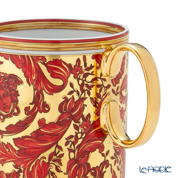 ローゼンタール ヴェルサーチェ／ヴェルサーチ VERSACE メドゥーサ ガーランド マグカップ レッド 300ml