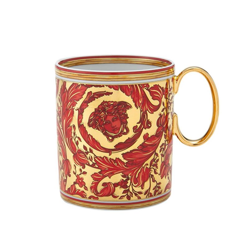 ローゼンタール ヴェルサーチェ／ヴェルサーチ VERSACE メドゥーサ ガーランド マグカップ レッド 300ml