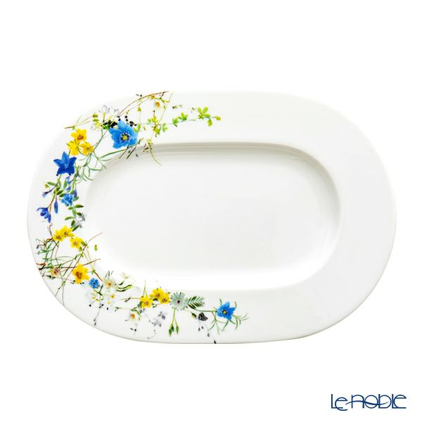 ローゼンタール アルプスの花／アルプスフラワー オーバルプラッター 34cm