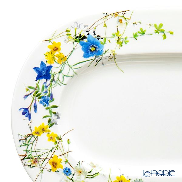 ローゼンタール アルプスの花／アルプスフラワー オーバルプラッター 34cm