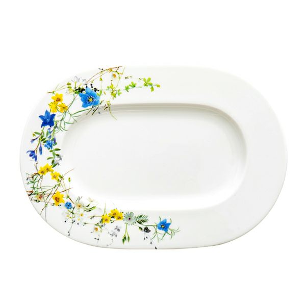 ローゼンタール アルプスの花／アルプスフラワー オーバルプラッター 34cm