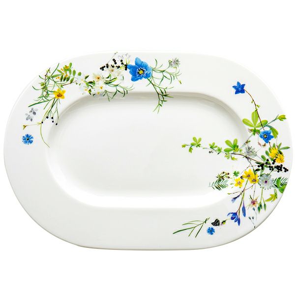 ローゼンタール アルプスの花／アルプスフラワー オーバルプラッター 41cm